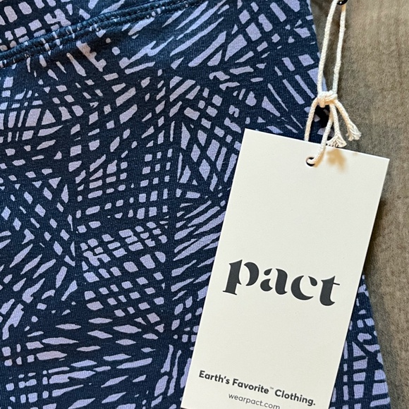 Pact Everyday Legging Pants Blue Abstract XXL NEW - Picture 3 of 4